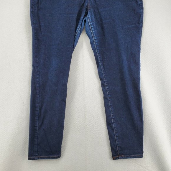 Old Navy Rockstar Jeans Women's Super Skinny Fit Tapered Leg Denim Blue 14 Short - Picture 3 of 9